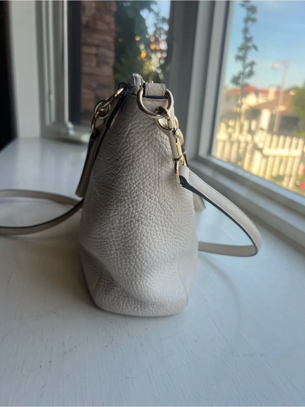 Coach Small Kelsey Satchel in Chalk White